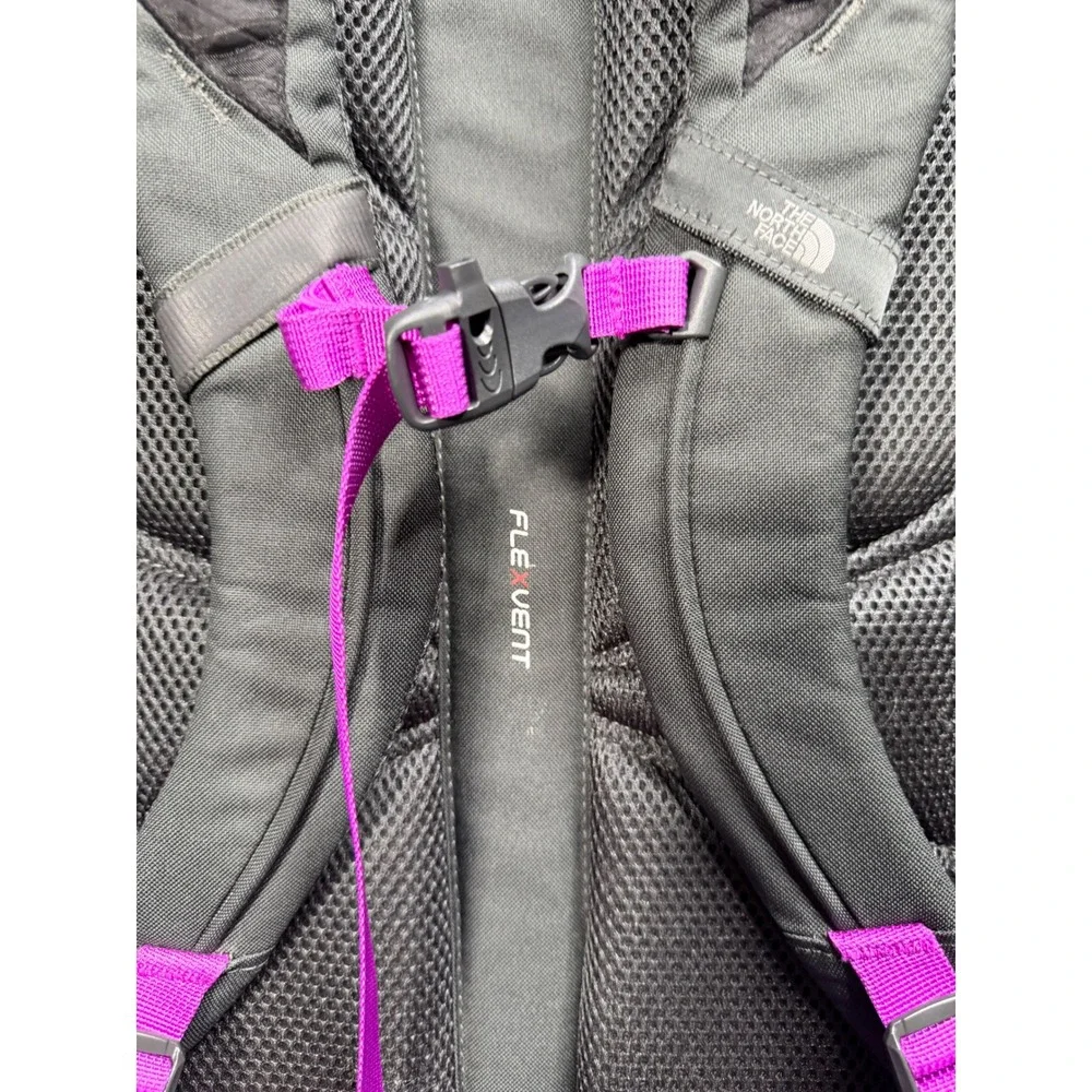 The North Face Womens Jester Backpack CHJ3 Black Purple Geometric Daypack 22L